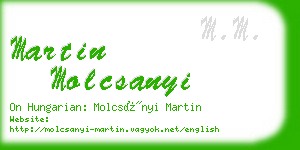 martin molcsanyi business card